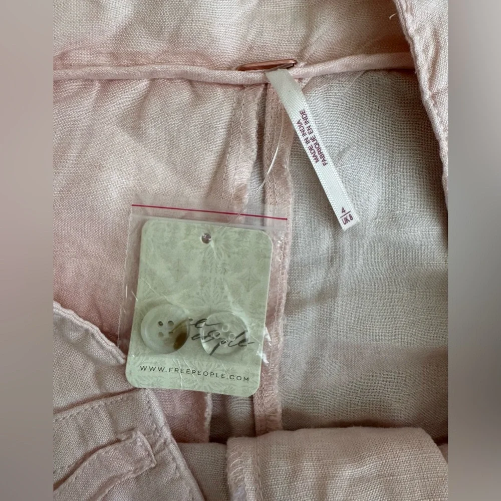 NWT Free People Calla Linen Trouser Shorts